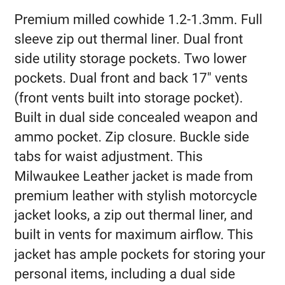 Milwaukee Leather biker jacket - Picture 13 of 16